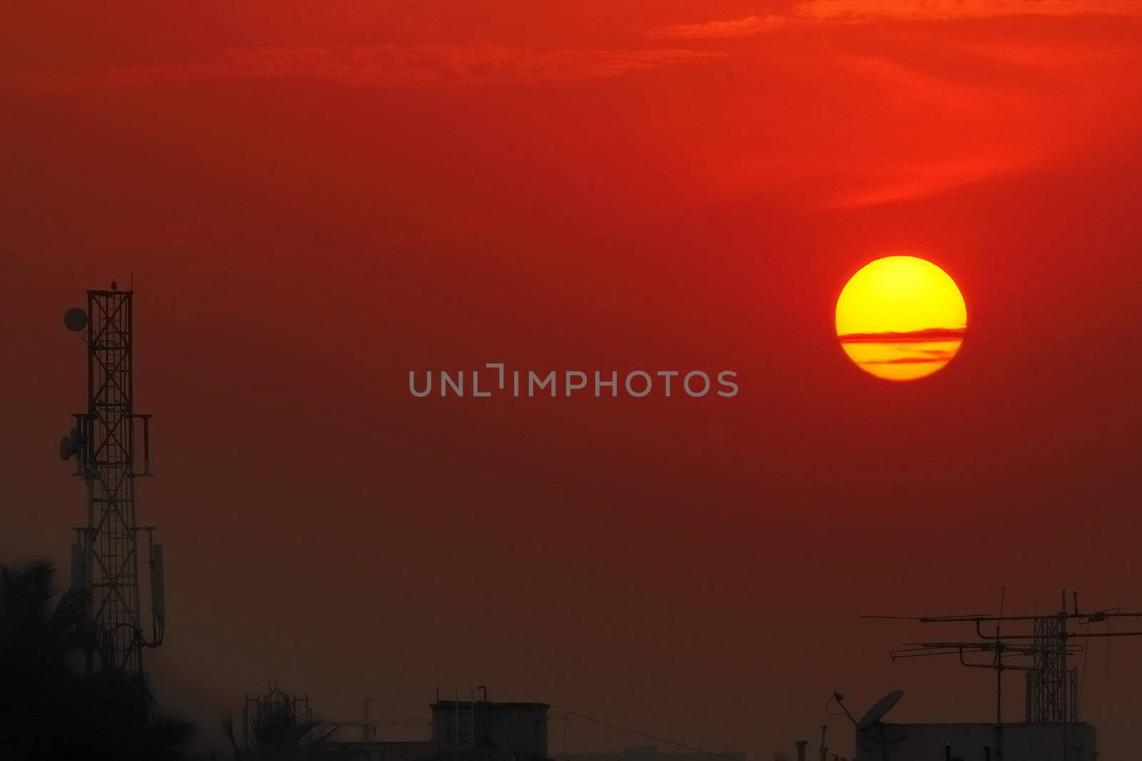 A gorgeous tropical sunset on a summer day