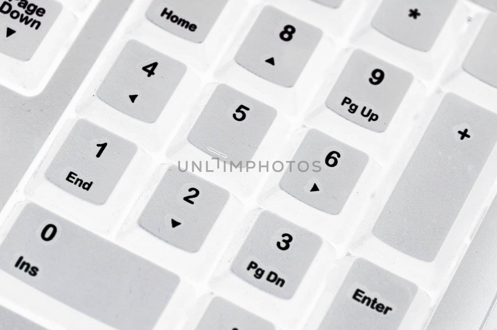 Closeup shot of a computer key board