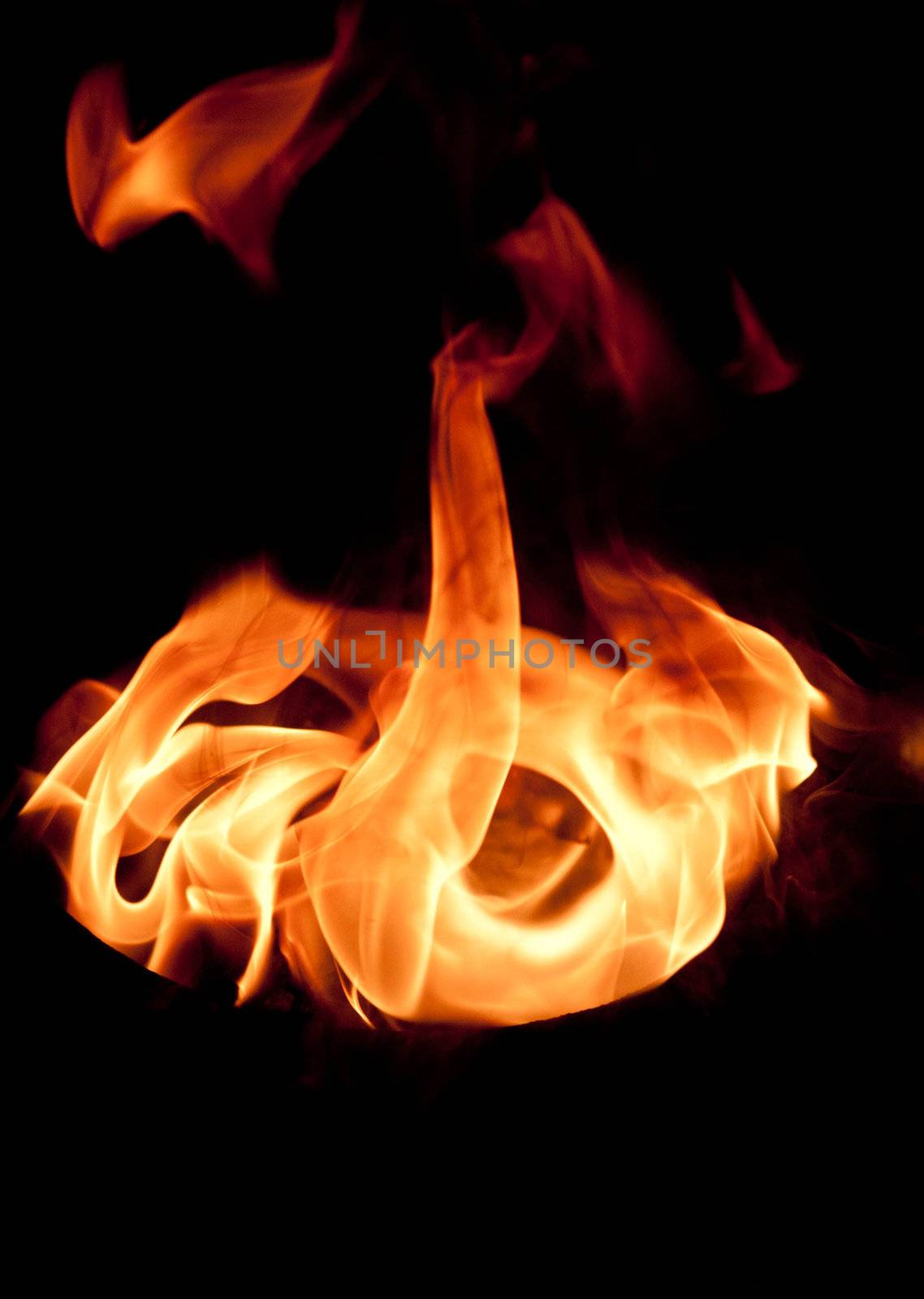 Close up photo of flames burning aggressively