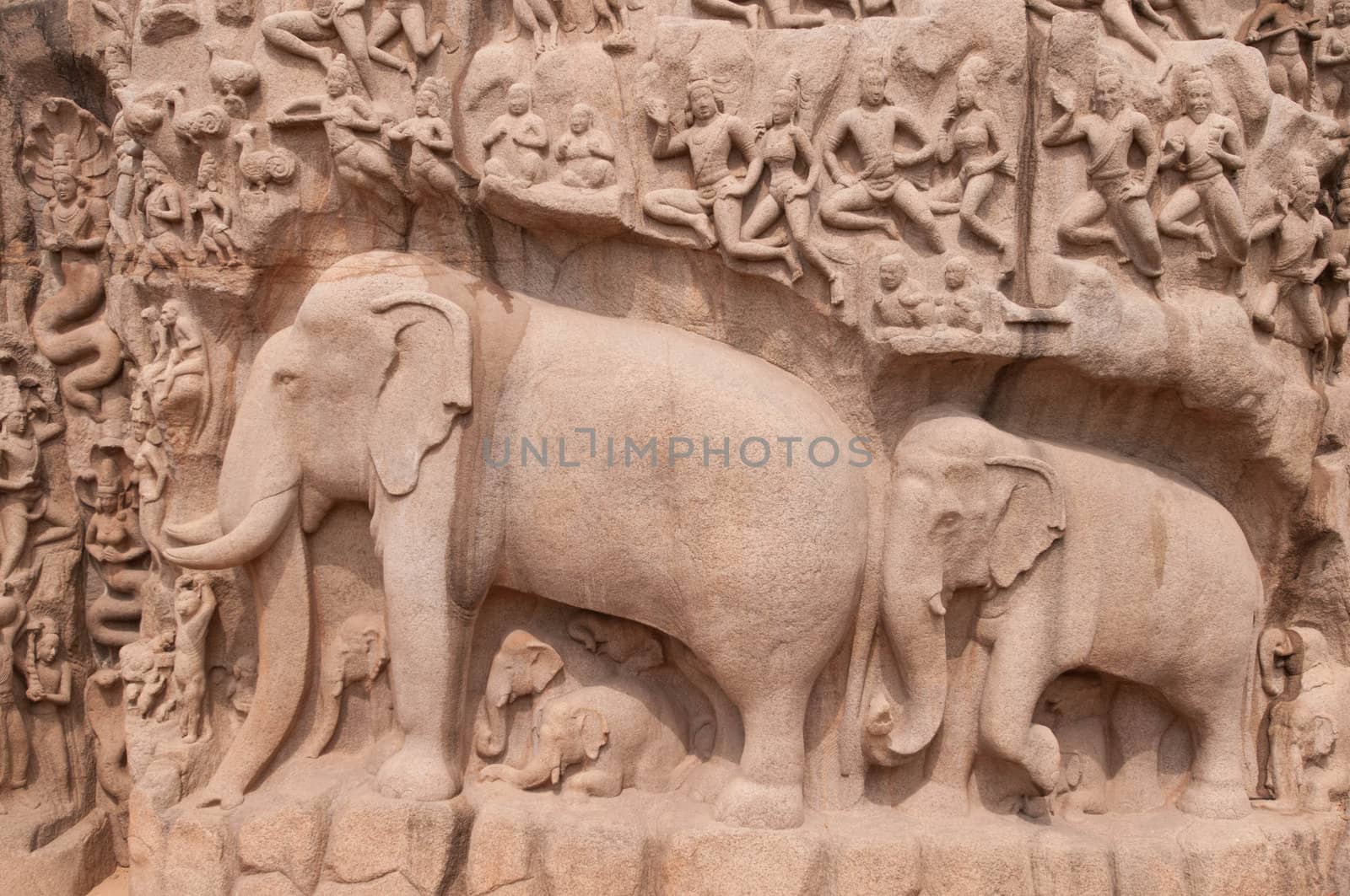 One of the ancient architectural wonders of the Pallava kings in south India