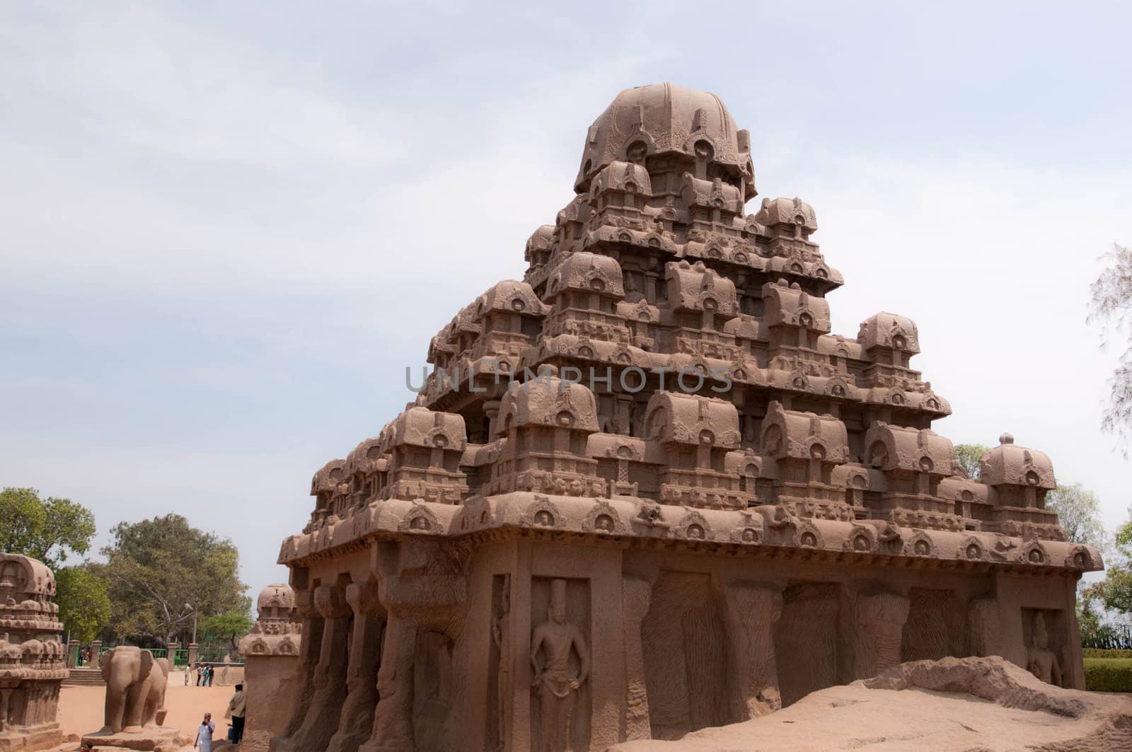 One of the ancient architectural wonders of the Pallava kings in south India