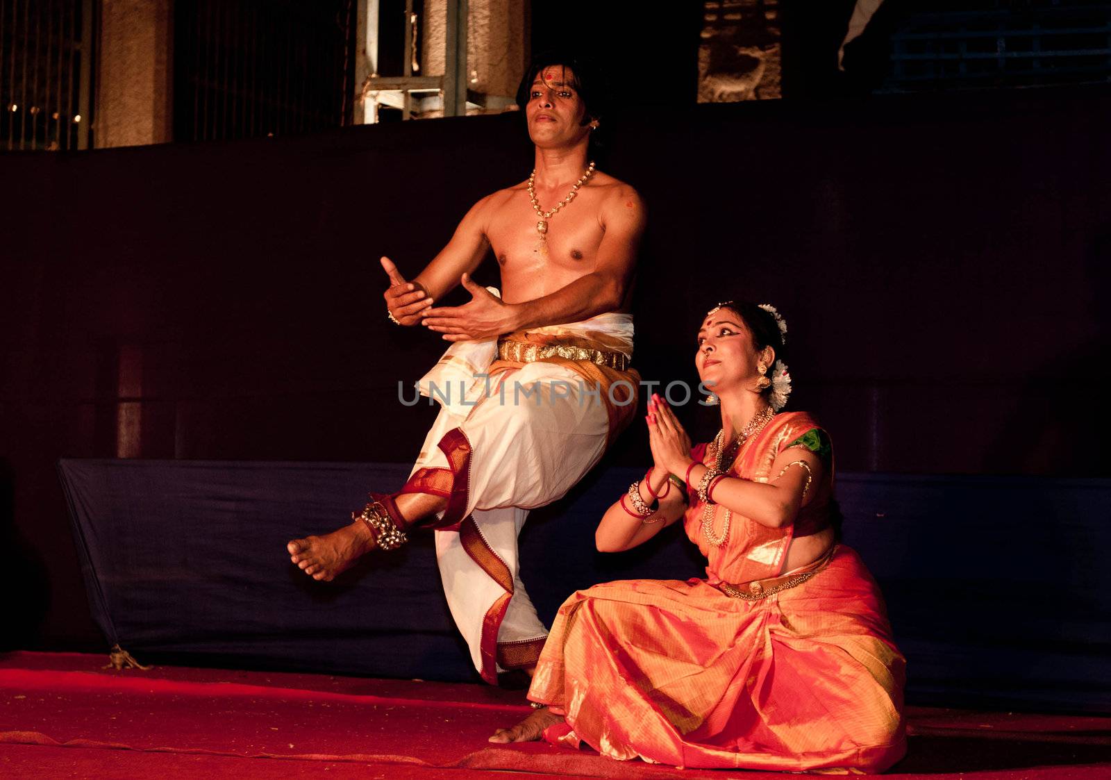 CHENNAI - JAN 21: Dancers perform at the traditional folk event called Mylapore Festival , Jan 21, 2010 in Chennai, India