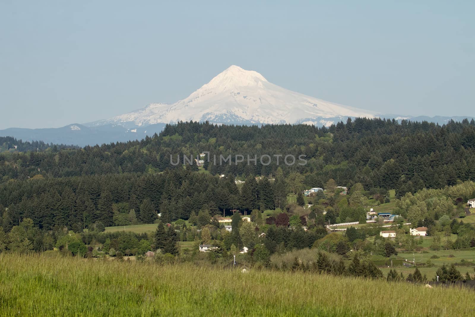 Mount Hood from Happy Valley Oregon Scenic View