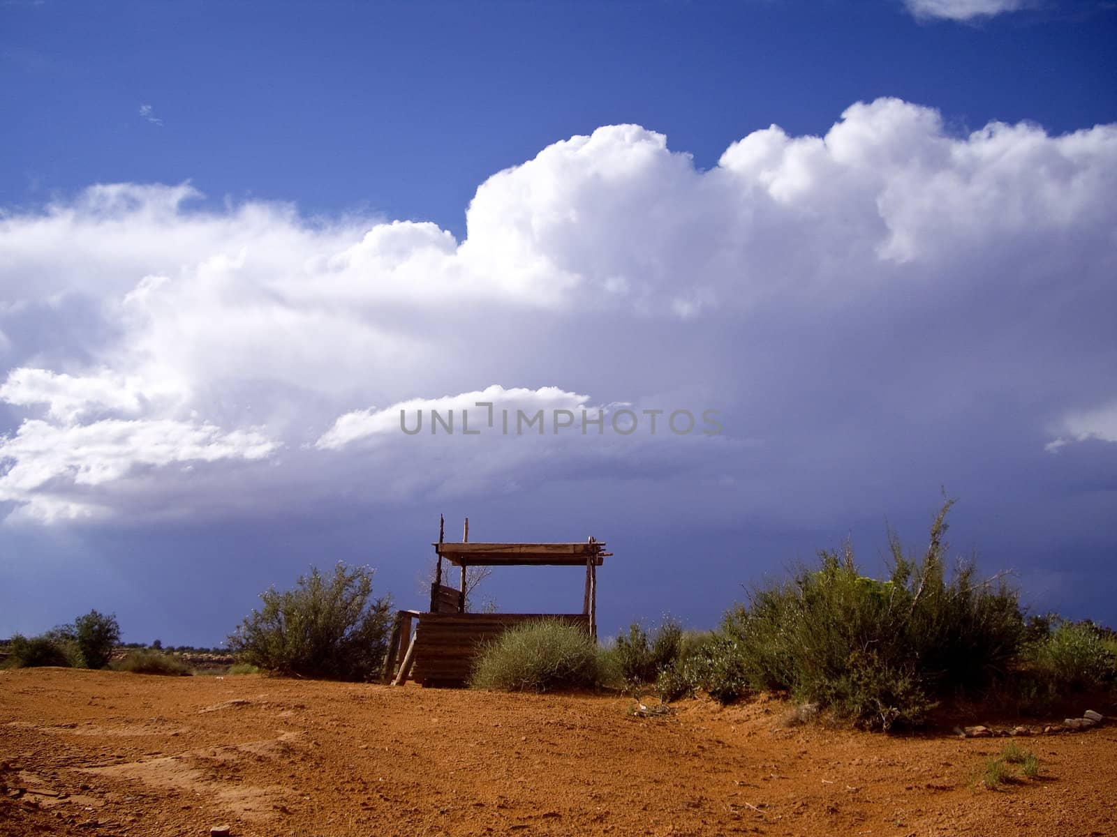 Storm clouds roll in for a rare Summer downpour in desert