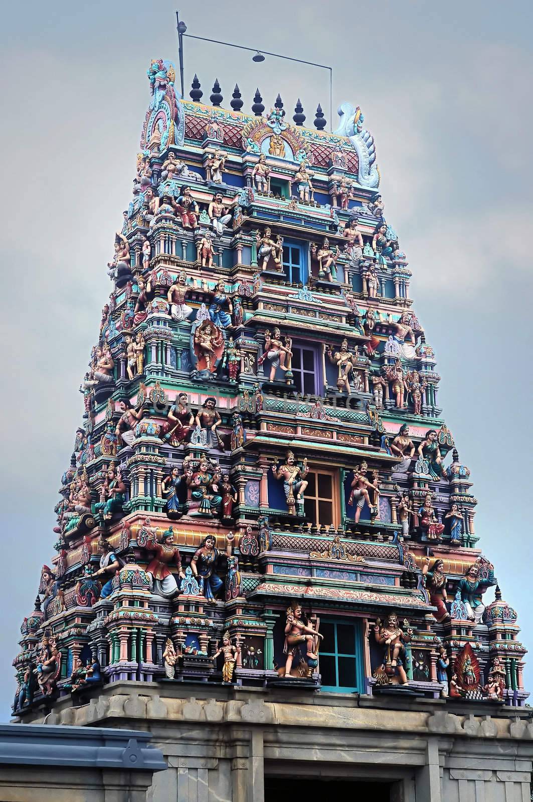 A majestic temple in Southern India displaying wonderful architecture