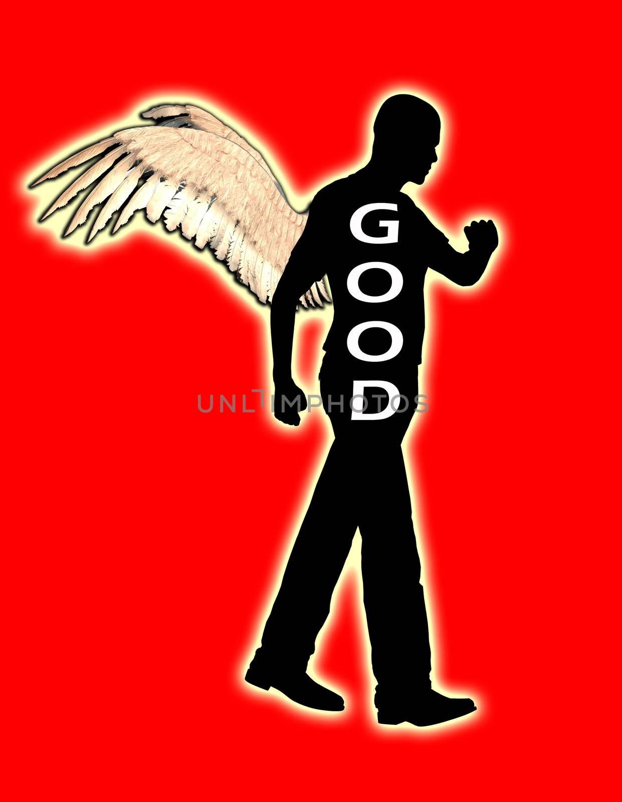 A concept image showing a heavenly angel.