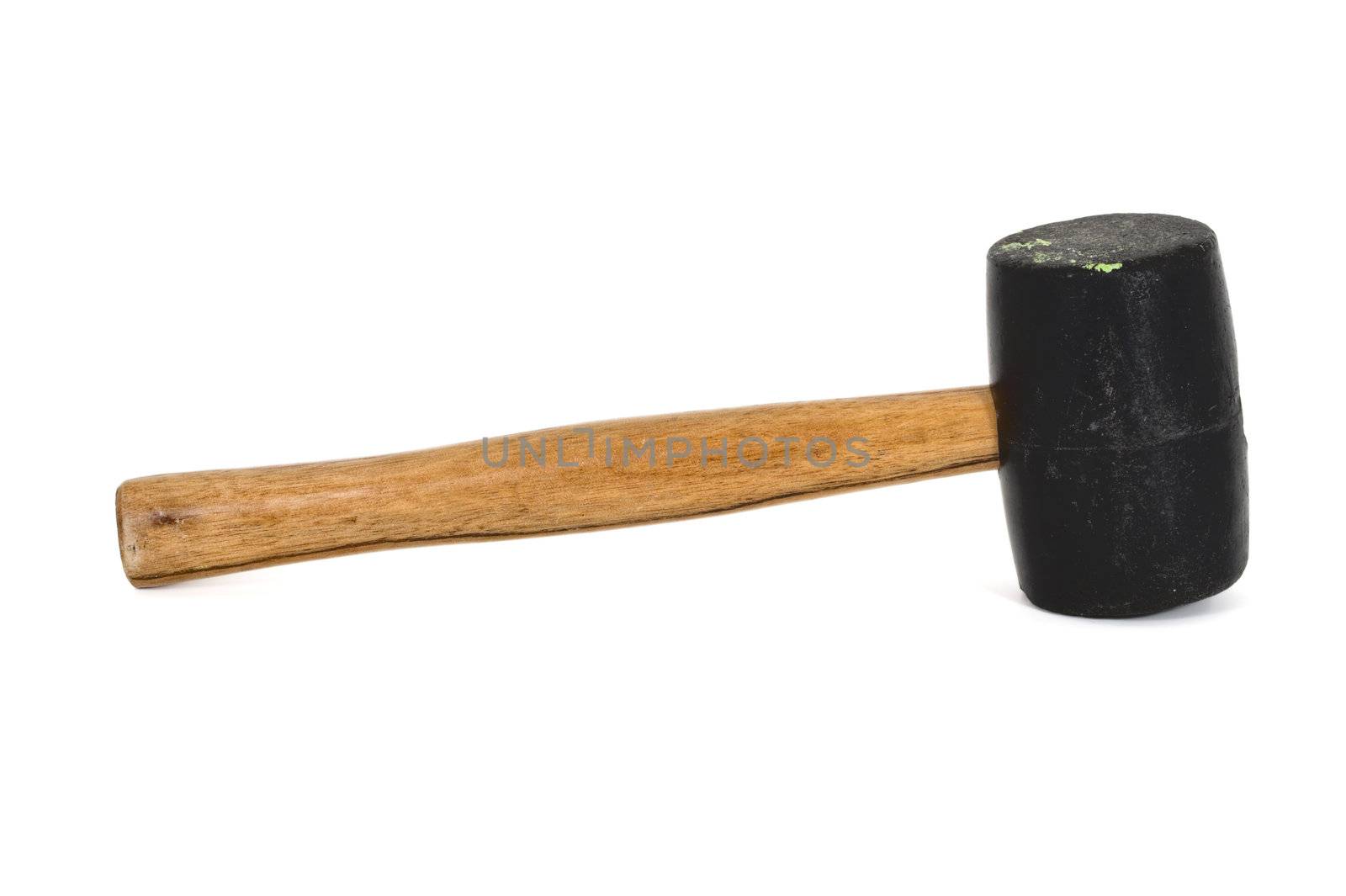 A rubber mallet isolated on a white background