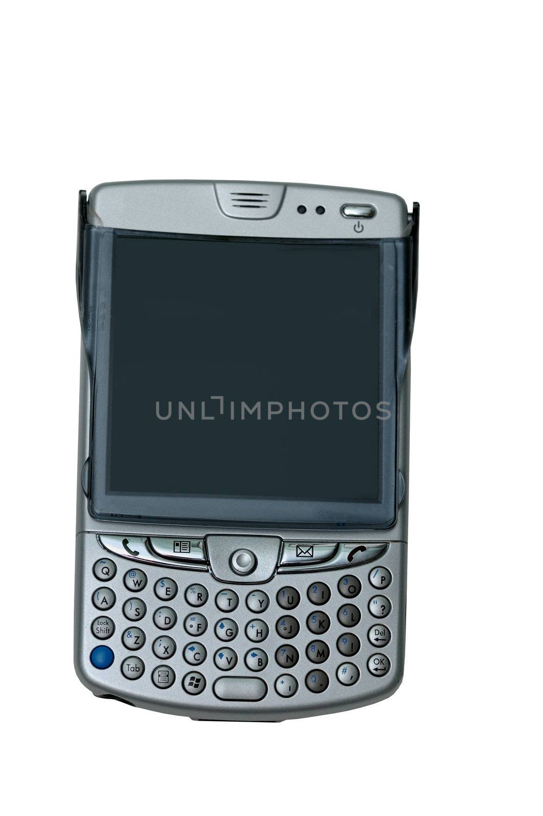 multi tasking PDA phone isolated on white