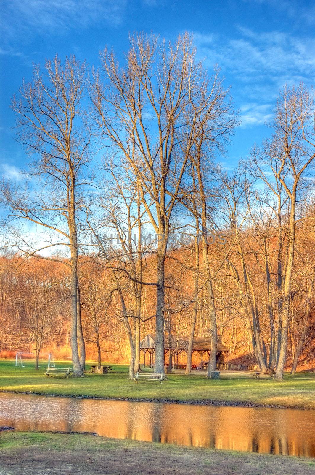 Beautiful landscape during the begining of spring season