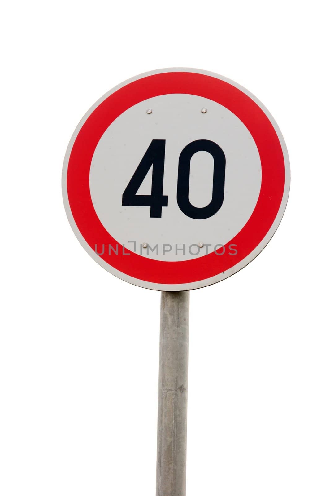 speed limit sign, 40