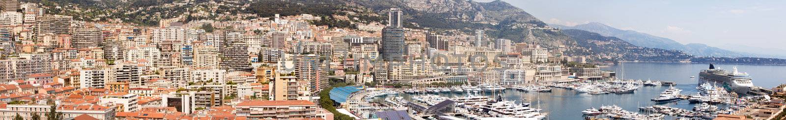 A high resolution panorama of Monaco, Monte Carlo