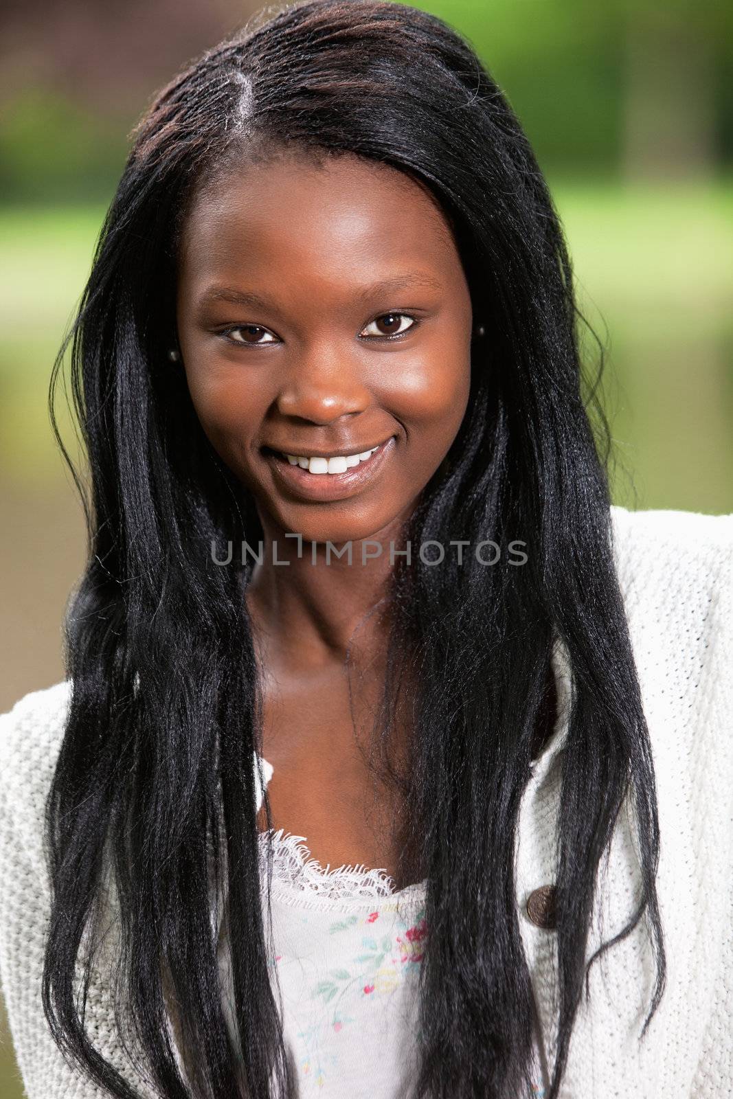 Close-up of confident young African American woman