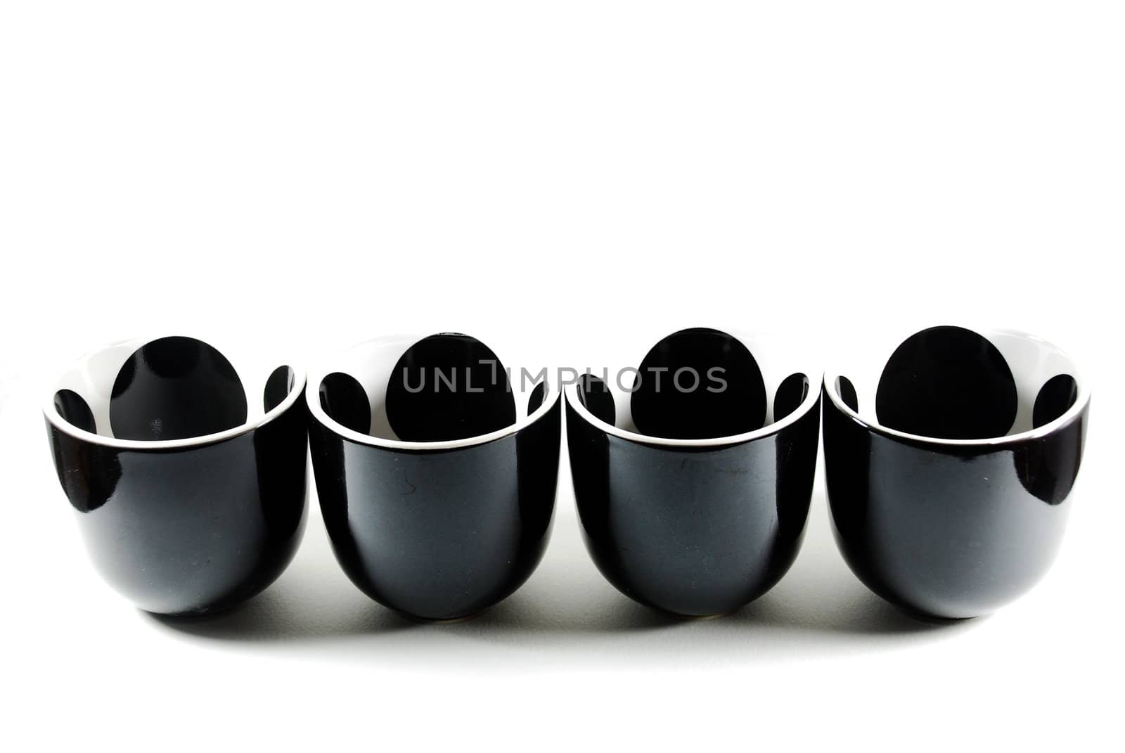 Order a cup of black face on white background