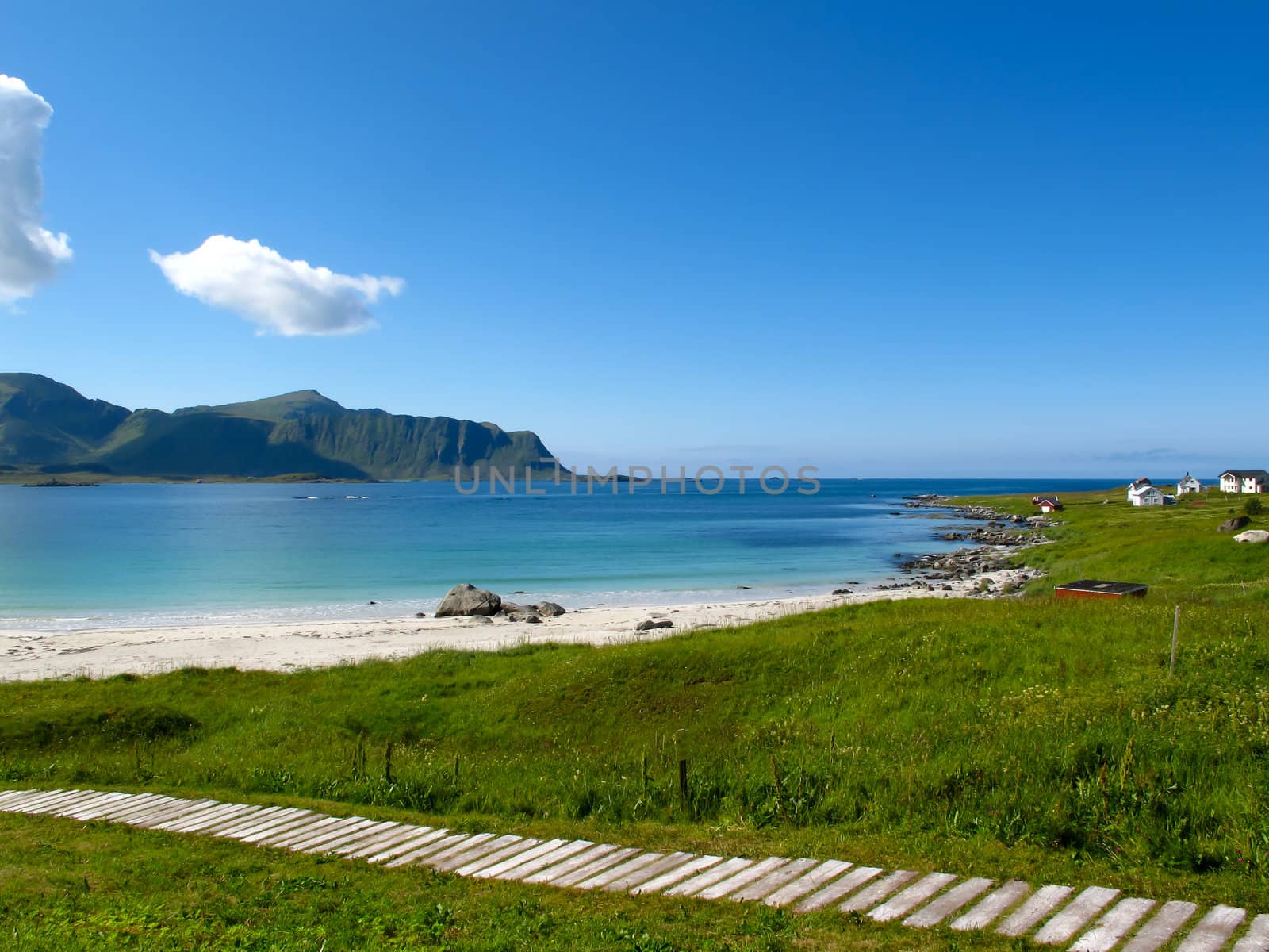 Picturesque landscape at Norway islands
