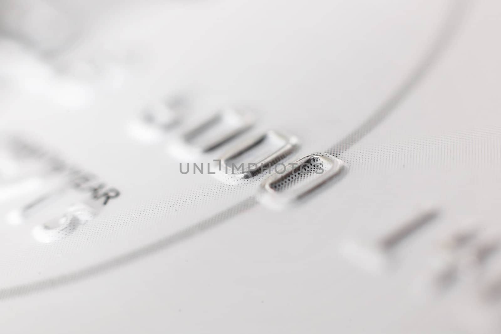 Close up view of credit card