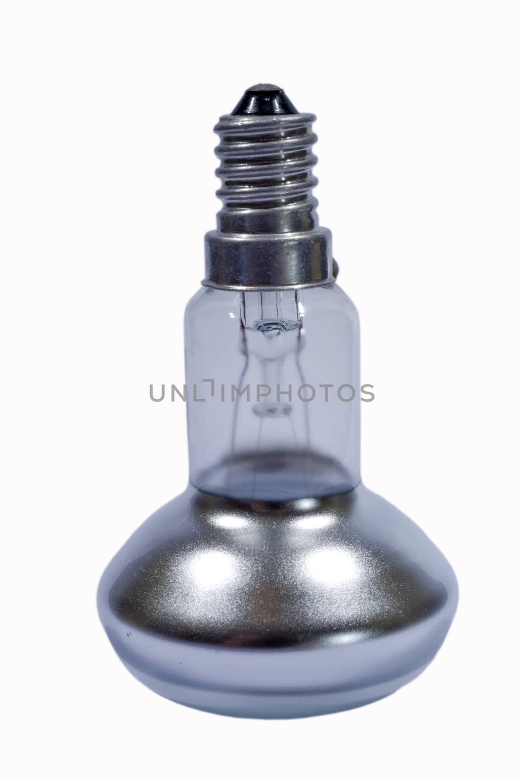 Electric bulb taken as macro and isolated on the white