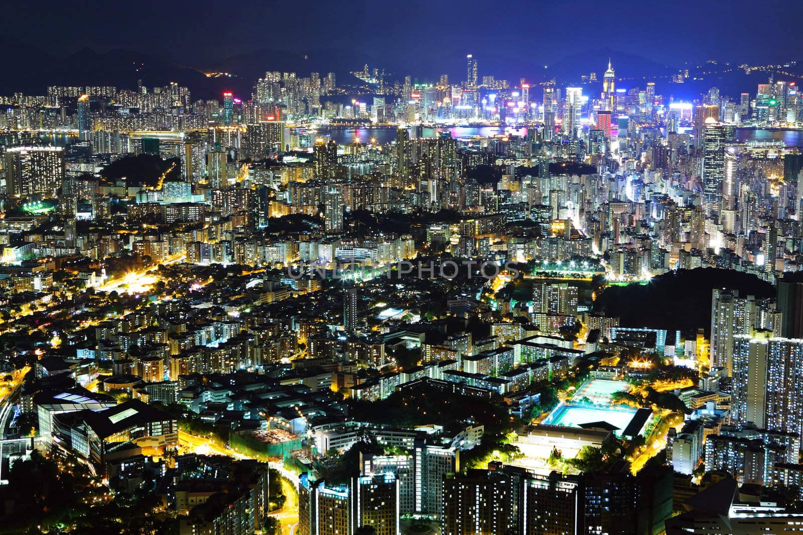 hong kong city at night