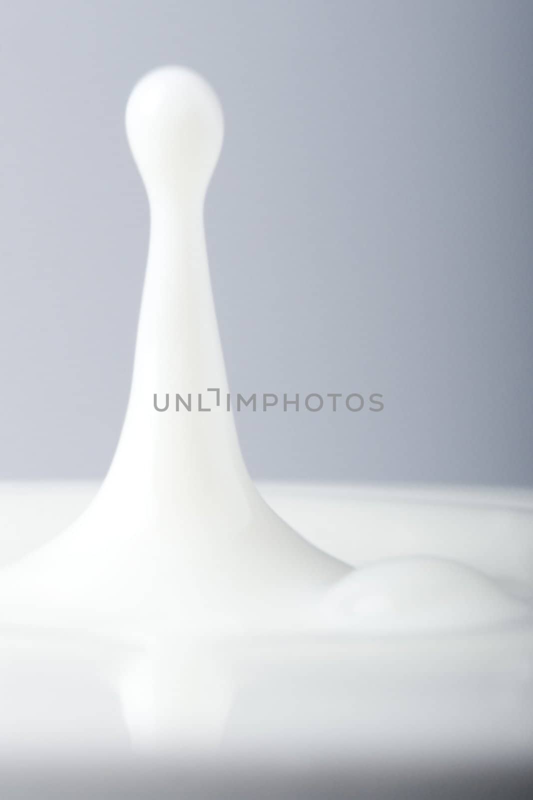 Close-up of drop of milk