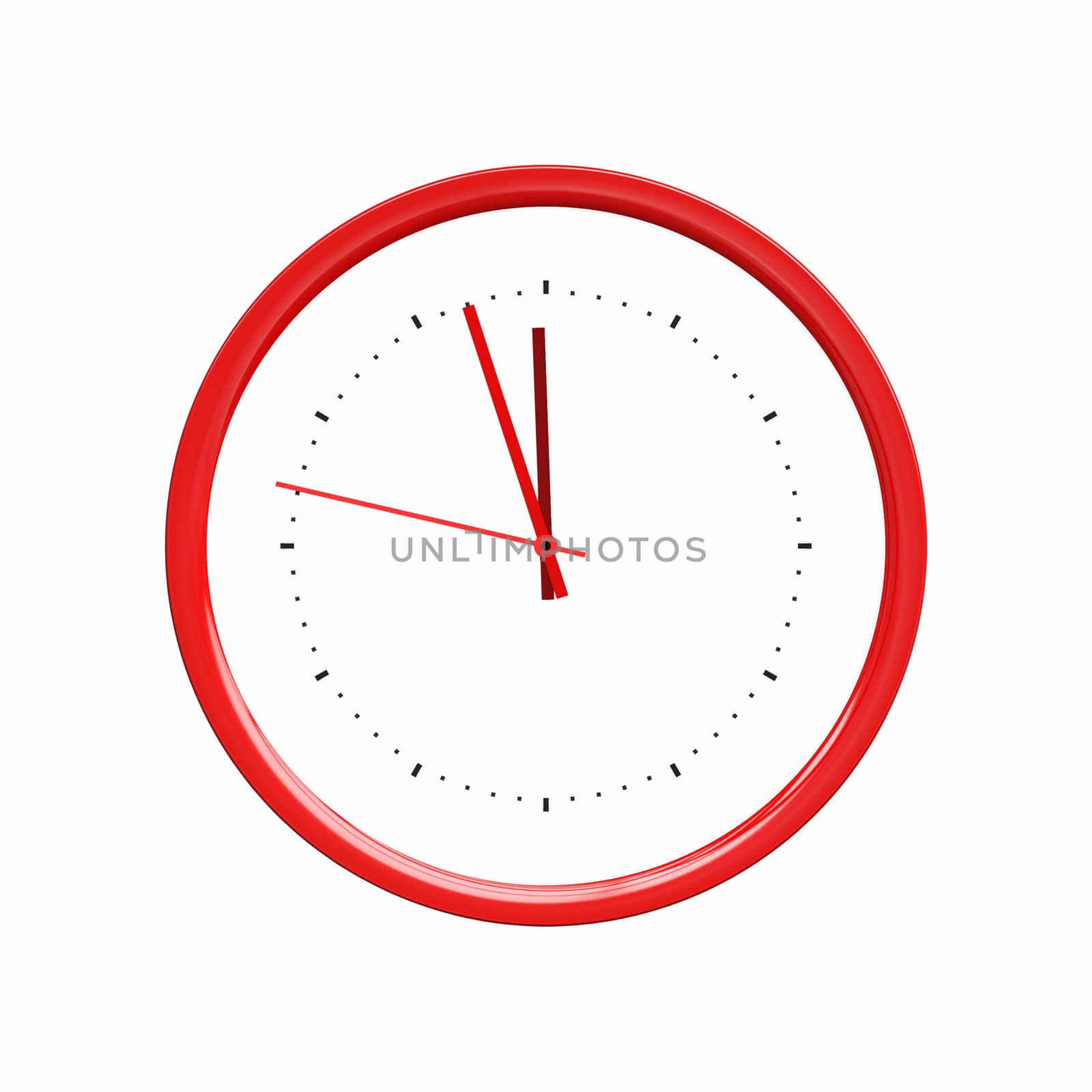An image of a nice red clock