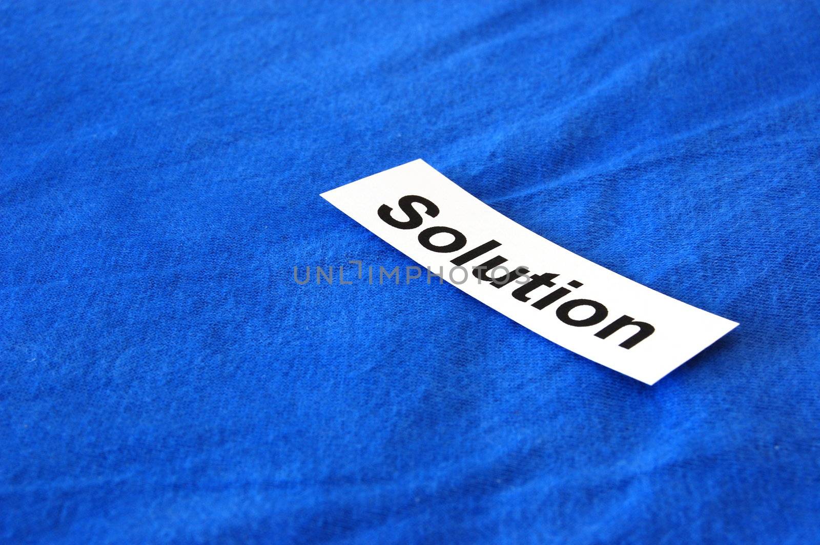 business solution idea with free blank space for text message