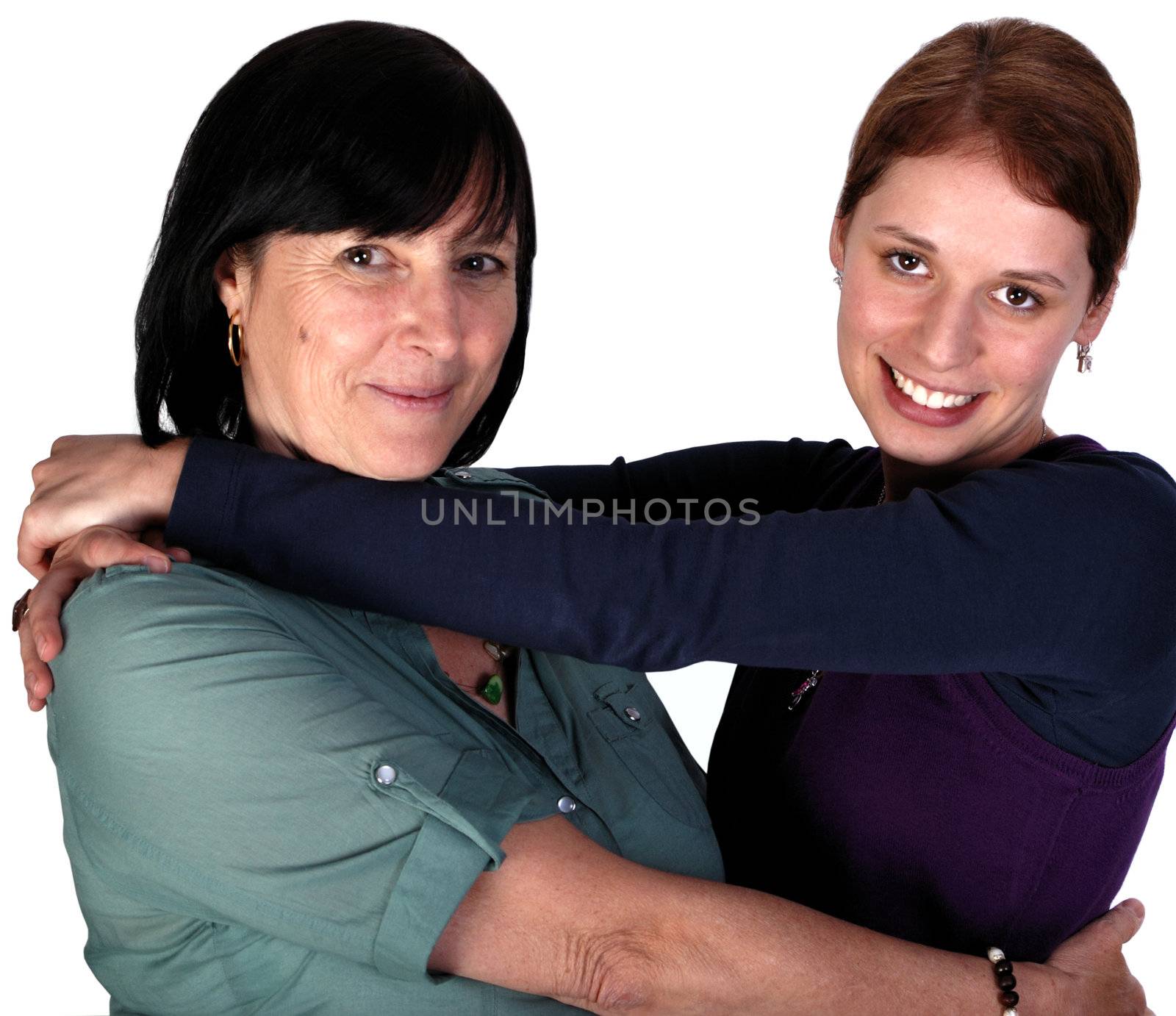 Shot of young woman hugging her mother-in-law