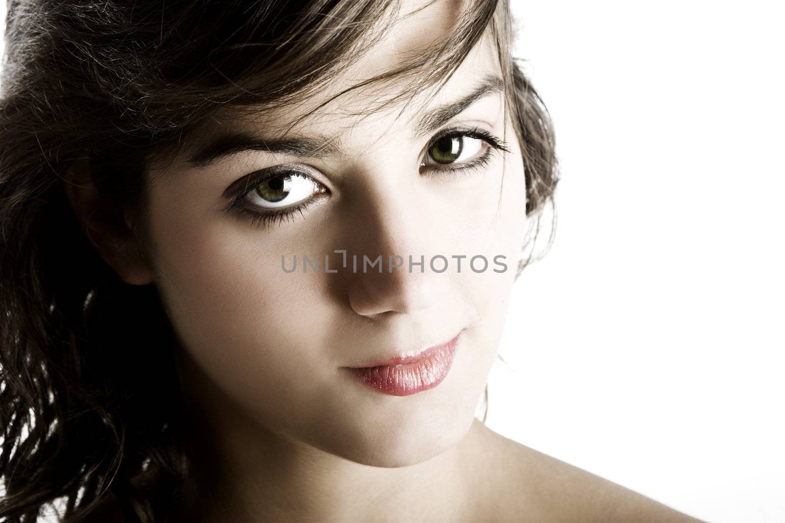 Portrait of beautiful young and sensual woman
