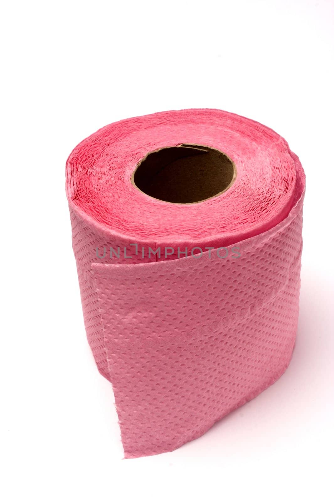 Some rolls of pink toilet paper