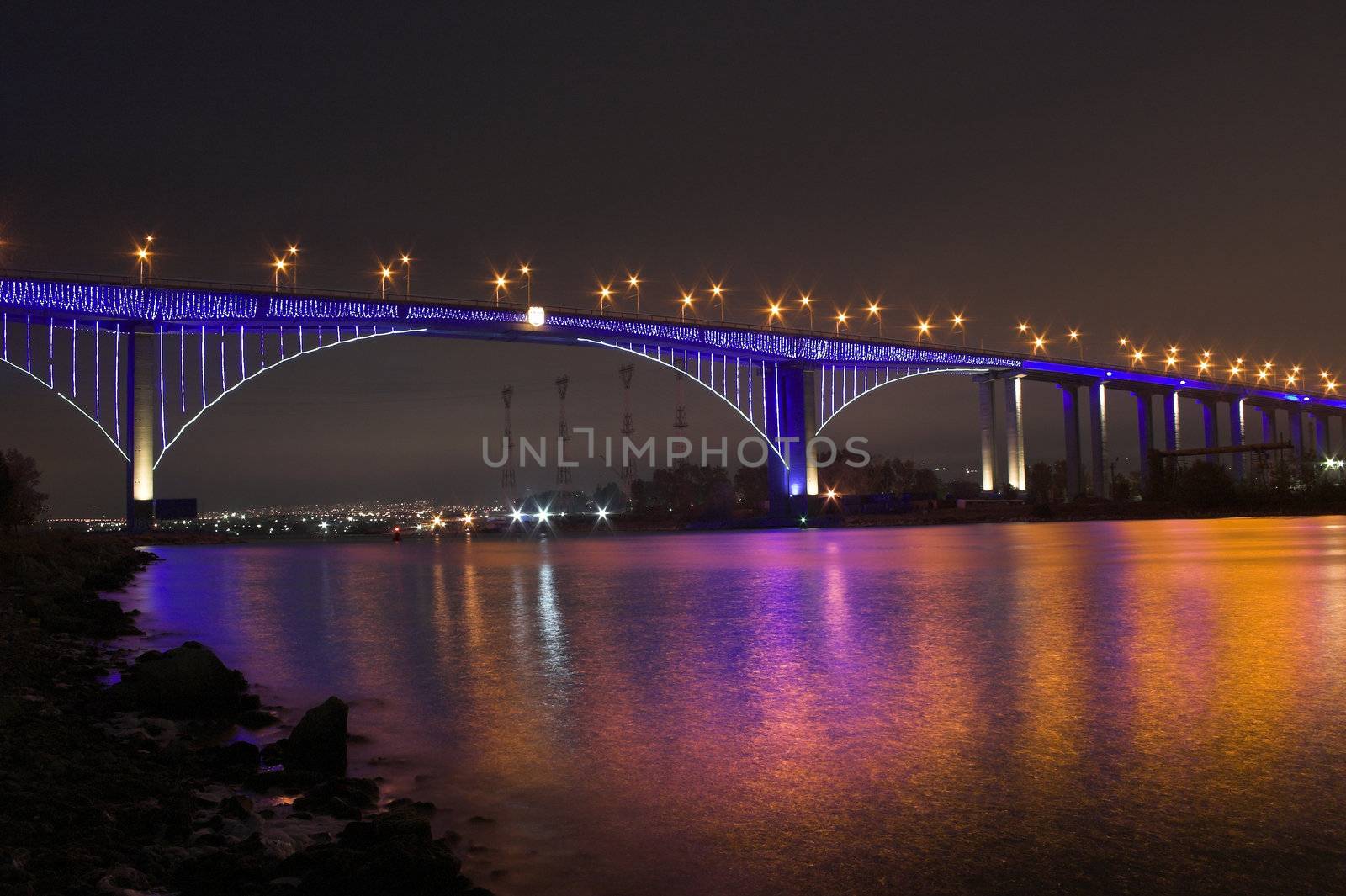 Bridge at night,Varna,Bulgaria