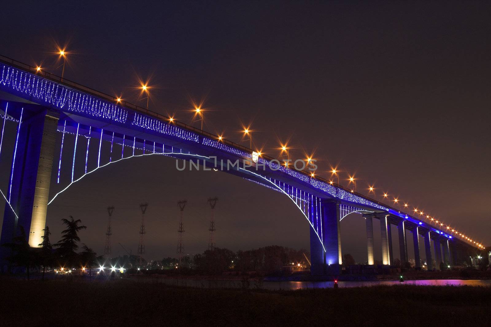 Bridge at night,Varna,Bulgaria