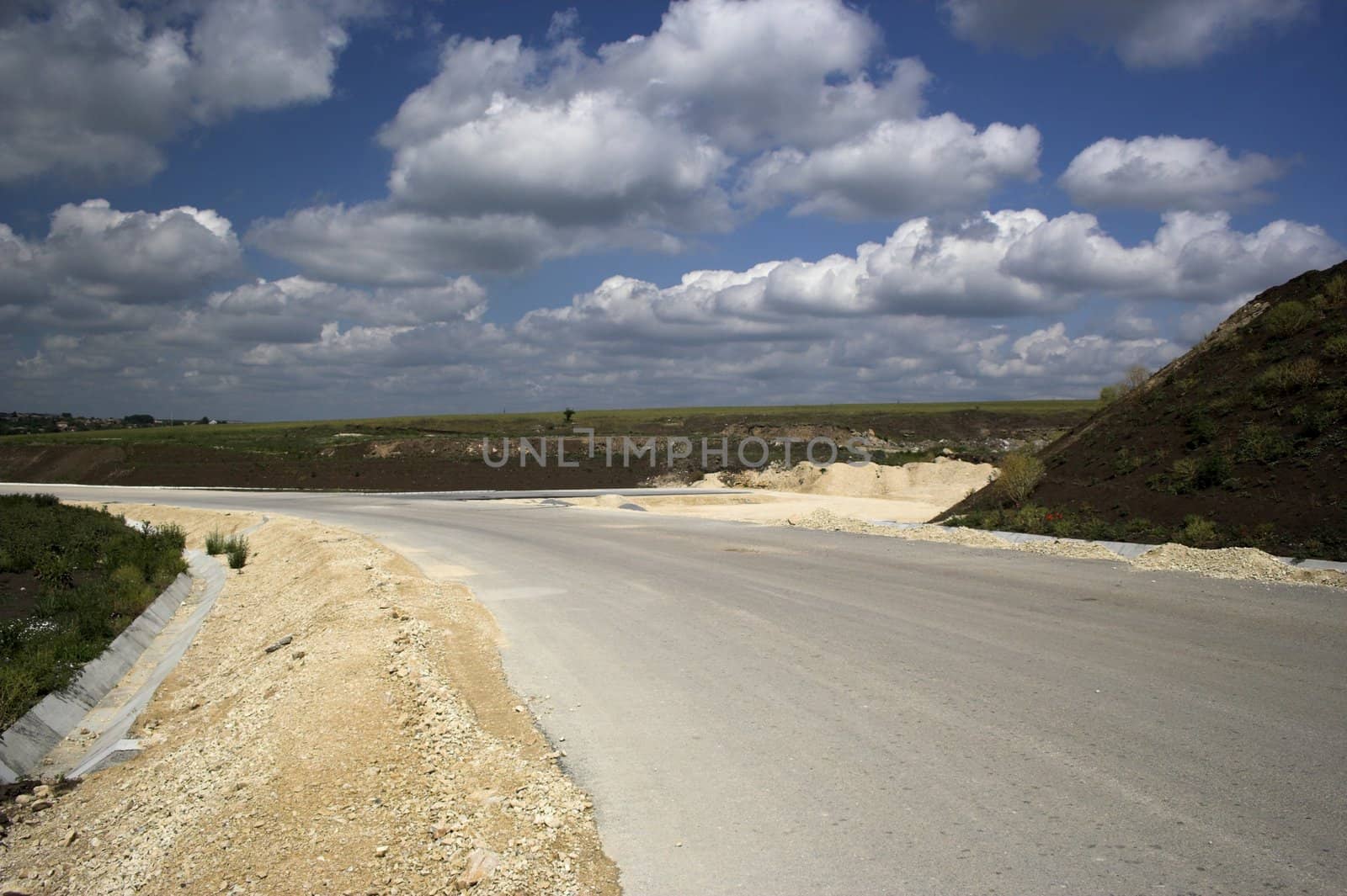 motorway and bridge under constructoin