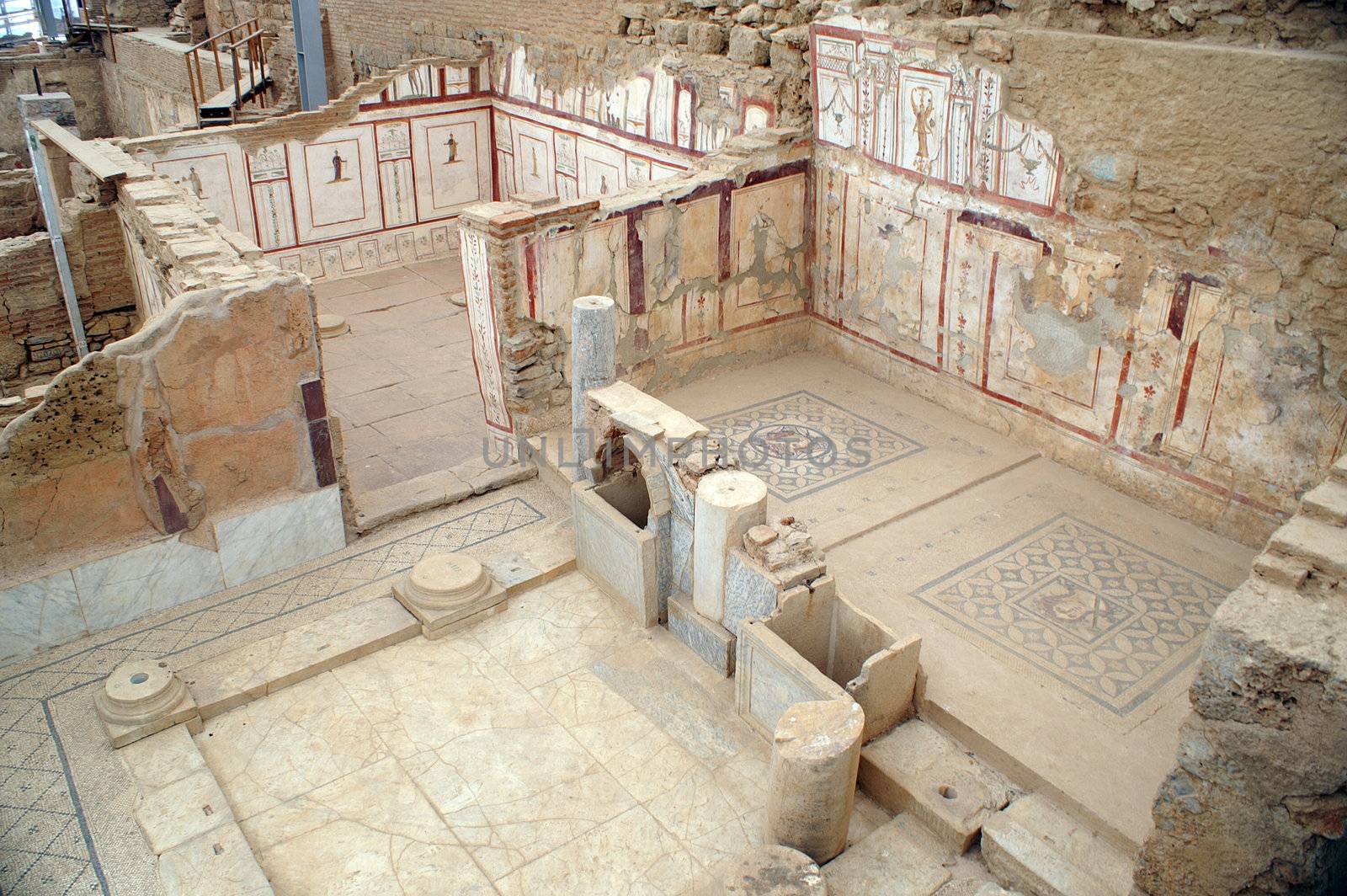 house, Ephesus painting, excavation in Tyrkay 