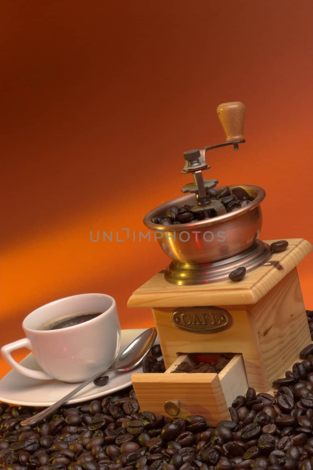 Coffee mill and coffee by alexkosev