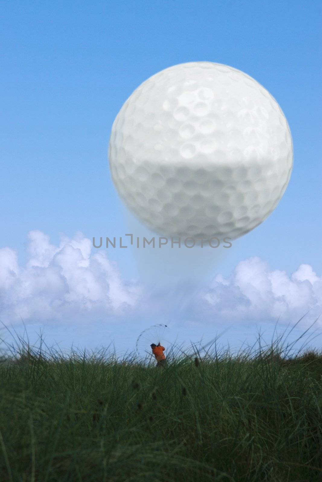 golfer on ballybunion golf course