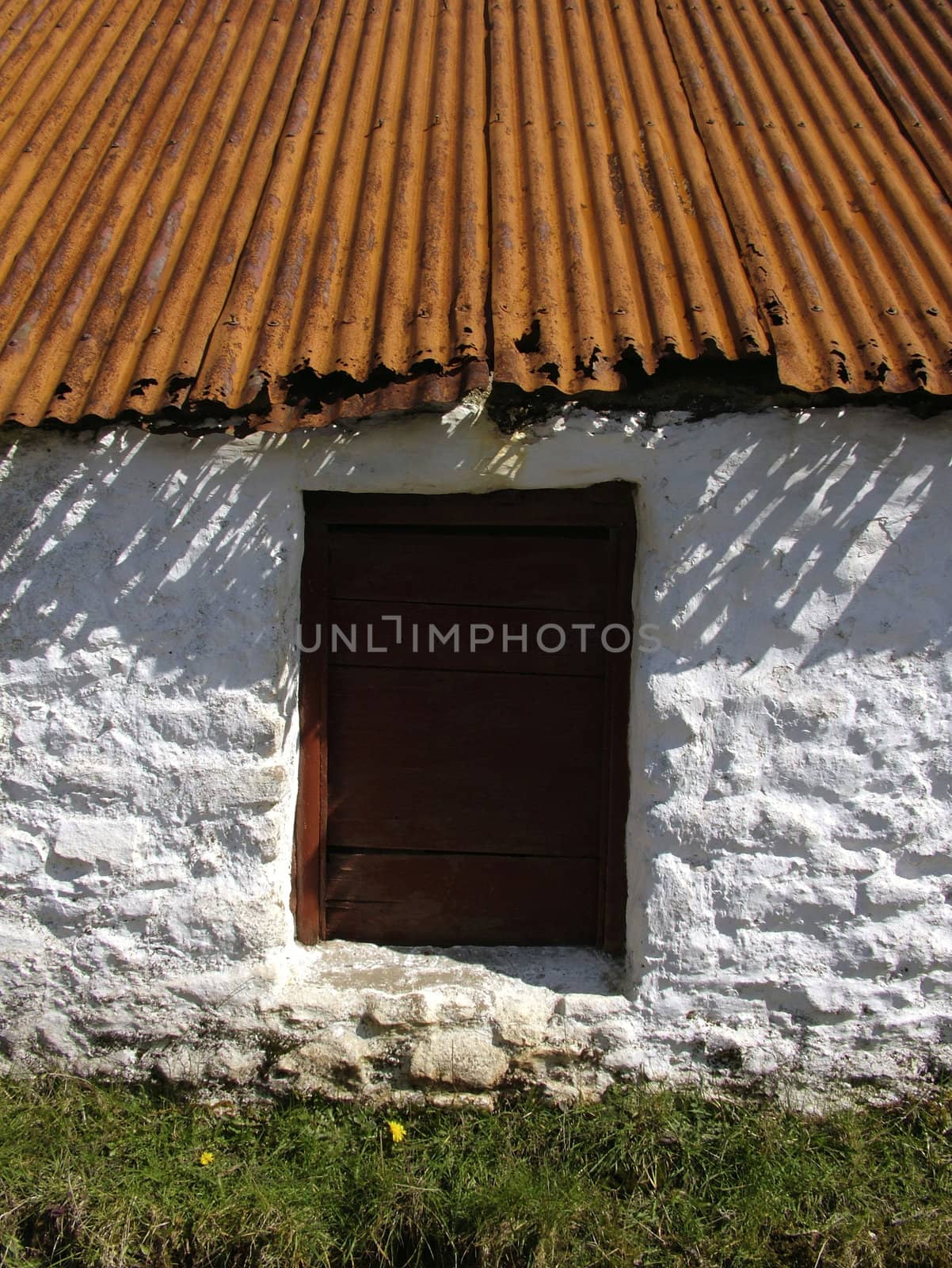 an old farm house window