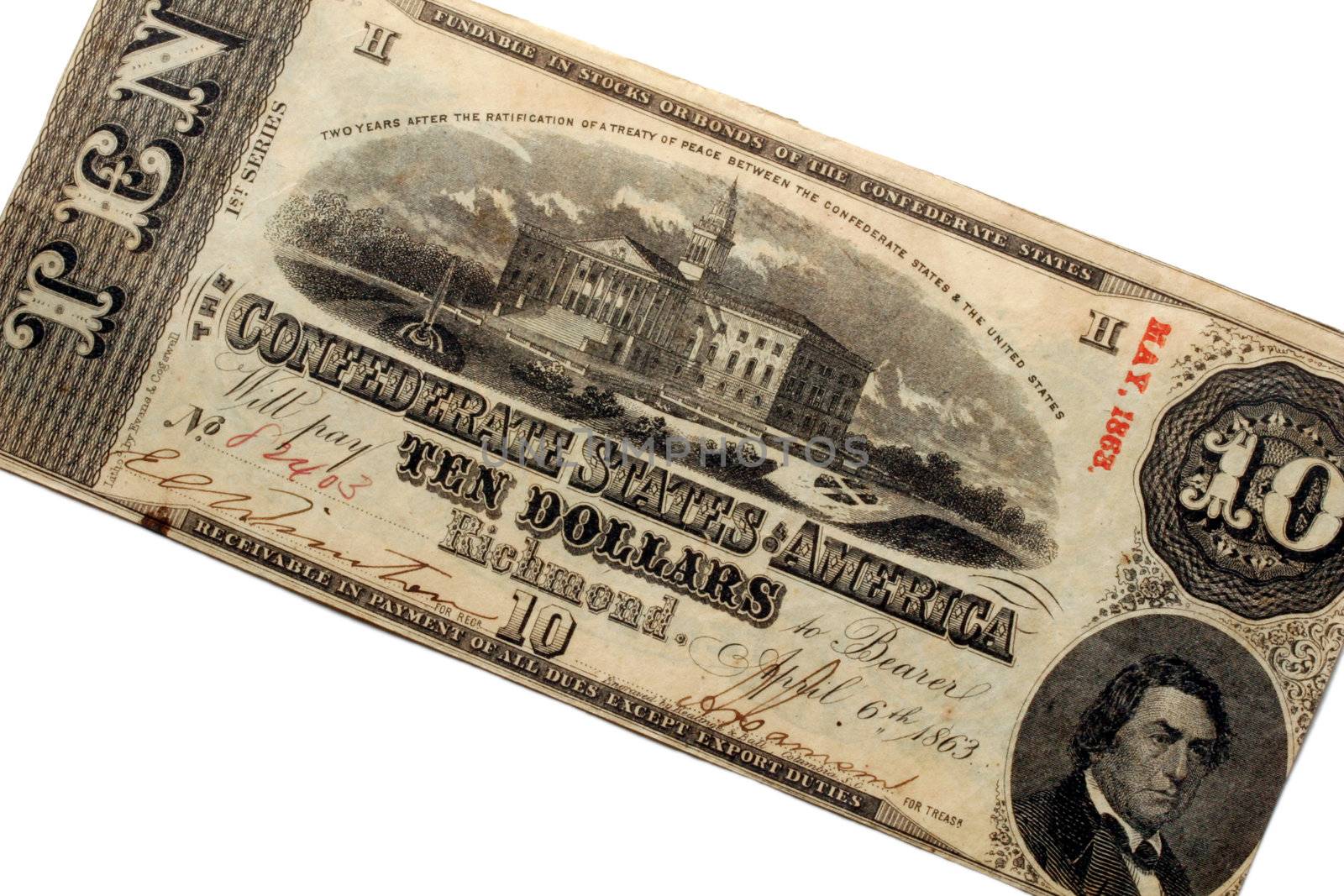 Confederate money macro.