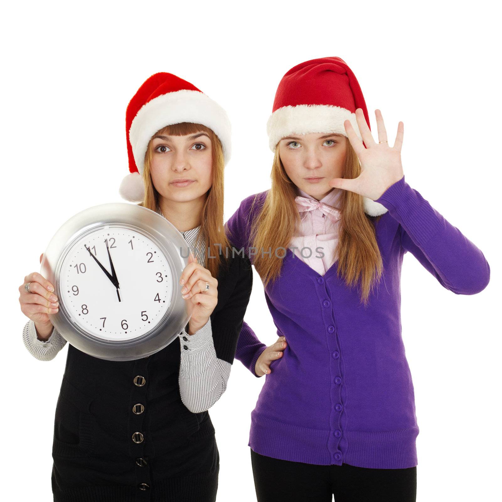 The two friends show how little time is left until the new year