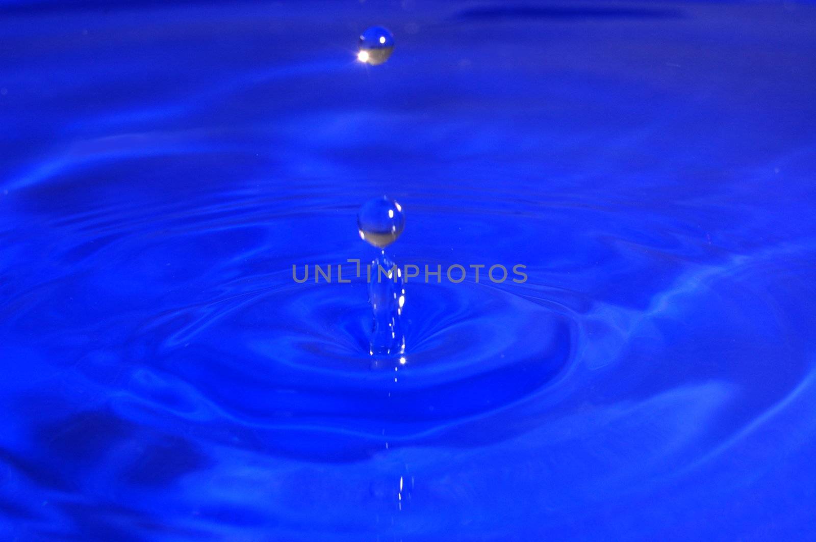 fresh water drop splashing in fresh cool water
