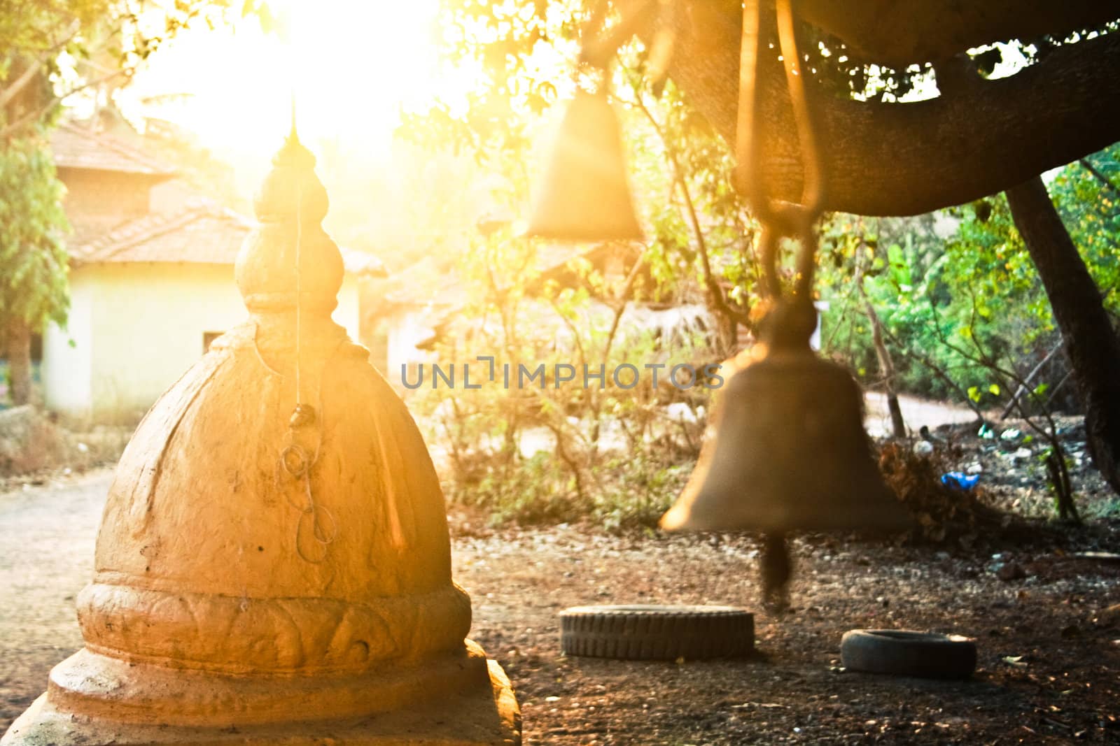 Hinduism altar with bellls, goa by KonstantinChe