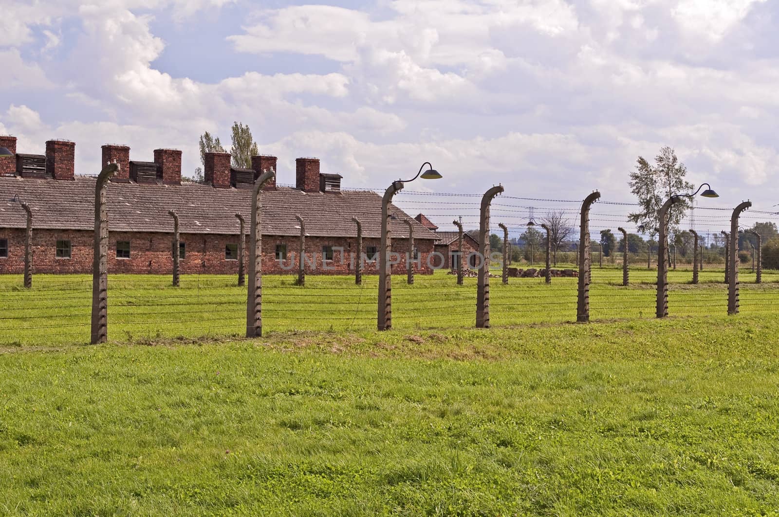 Prisoners barracks at the Auschwitz Birkenau concentration camp in Poland.