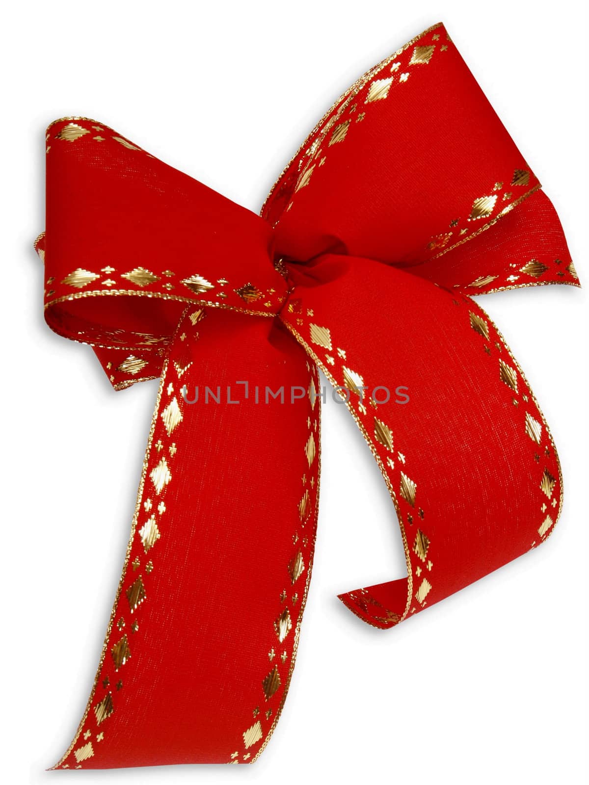 Red and gold gift ribbon by Baltus