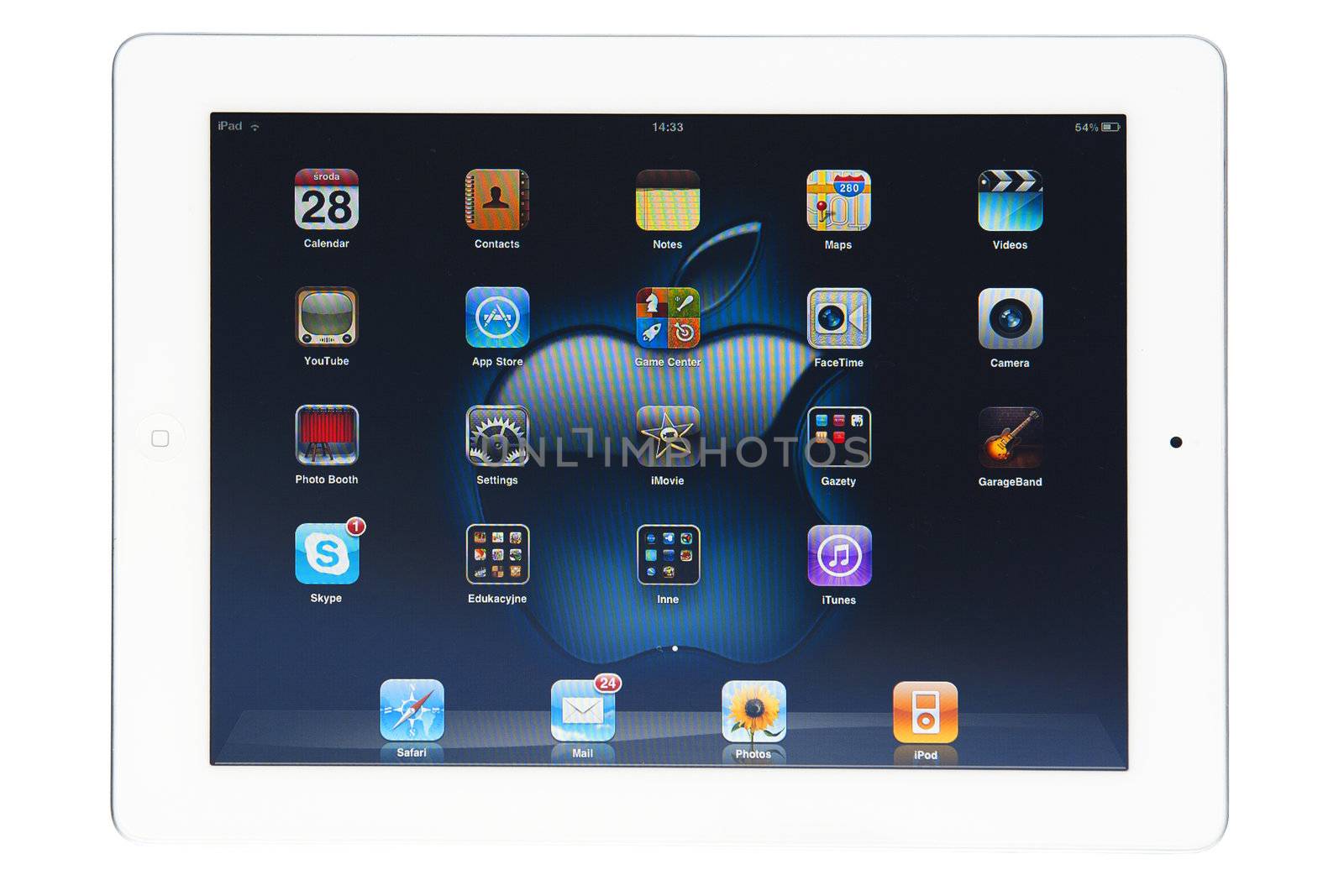 Apple iPad 2 isolated on white studio shot