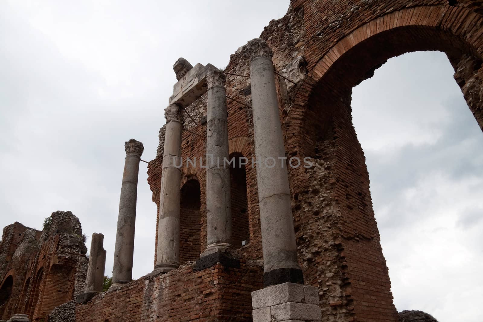 The old Greek and then Roman theater in Messina, Italy