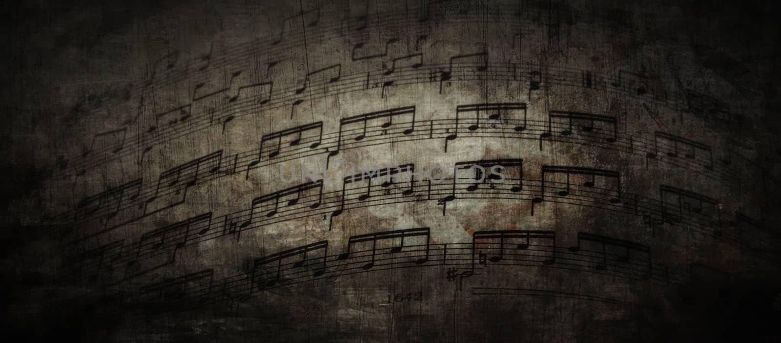 musical background in grunge style