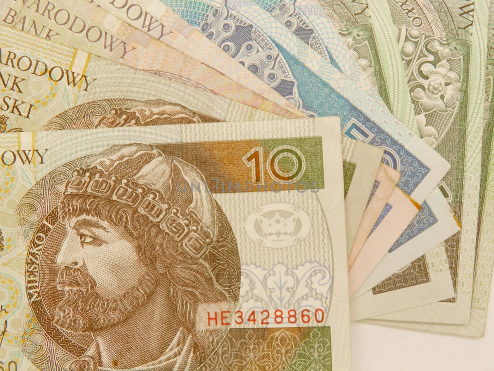 Polish zloty currency money - banknotes and coins