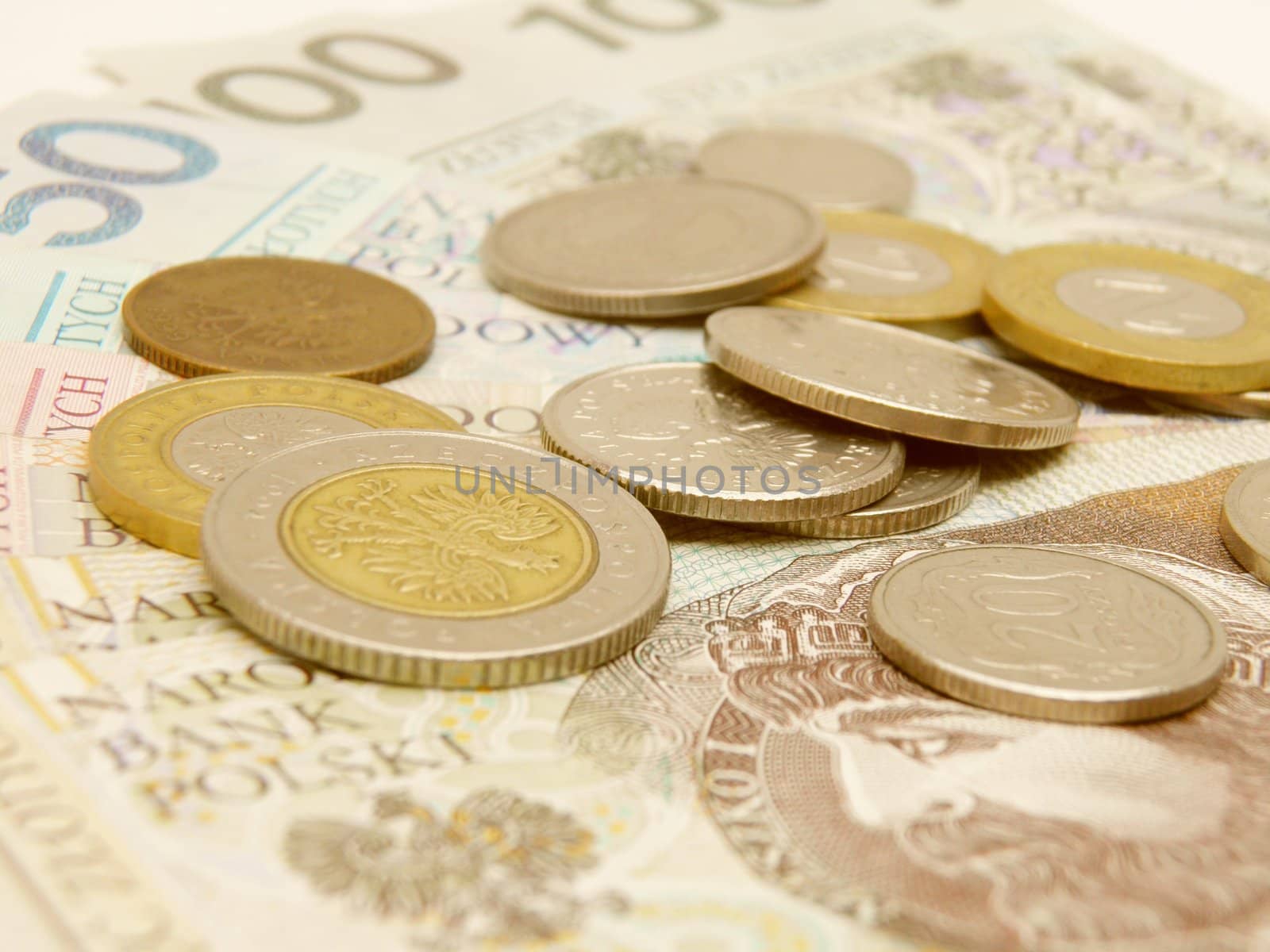 Polish zloty currency money - banknotes and coins