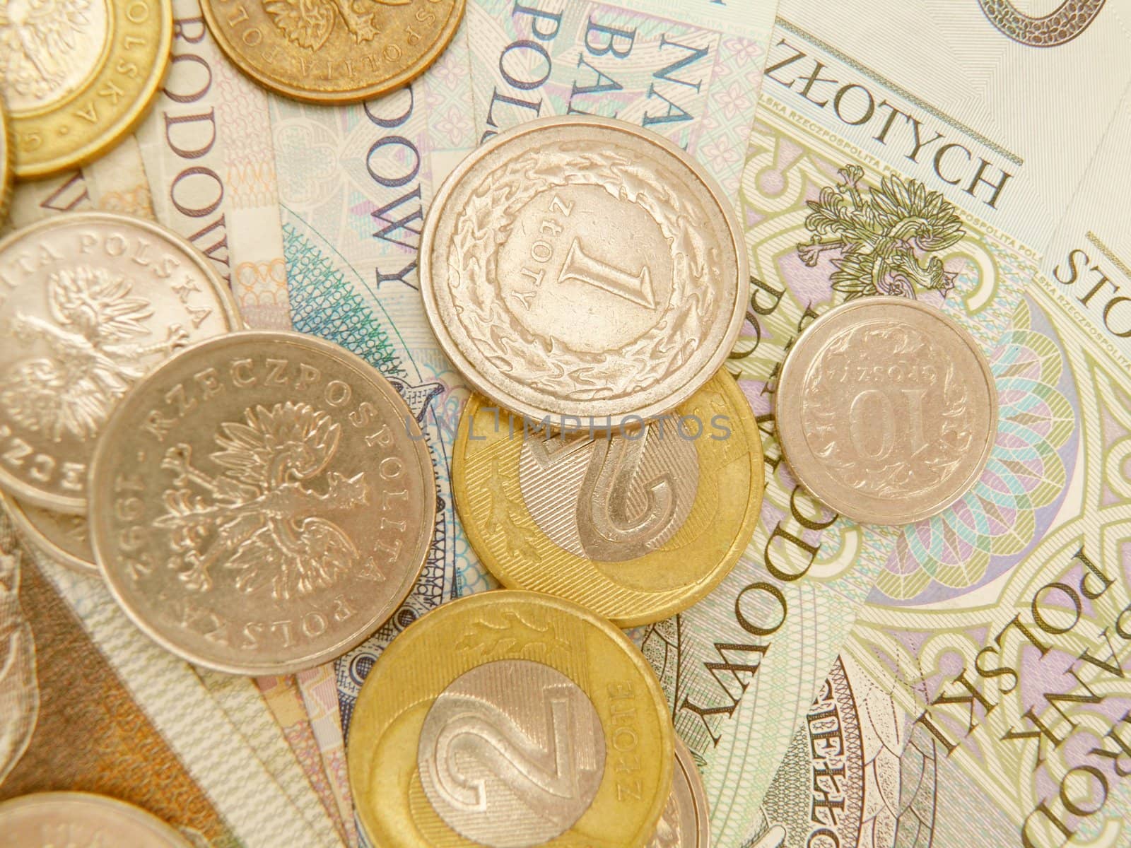 Polish zloty currency money - banknotes and coins