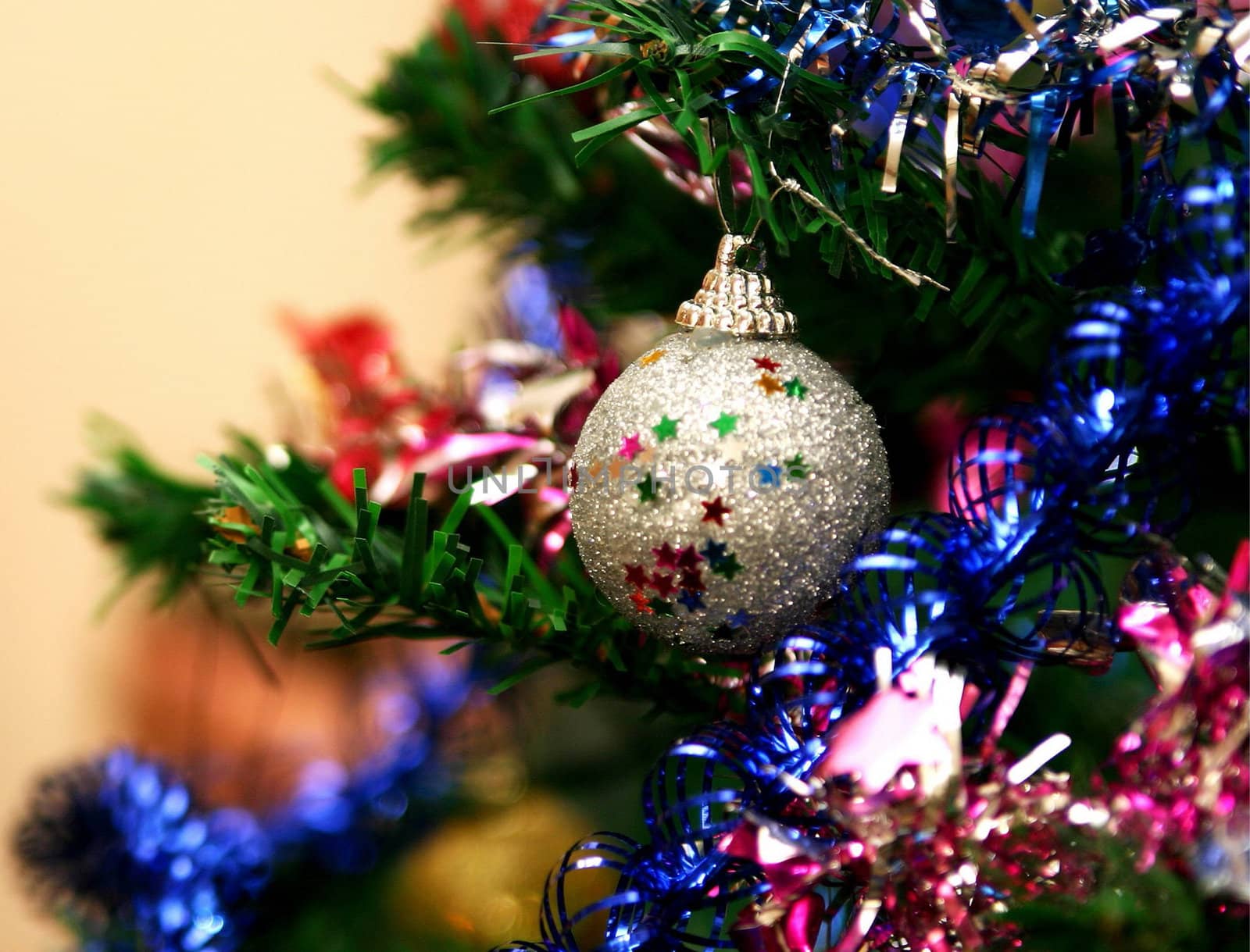 Christmas and New Year's background with ball