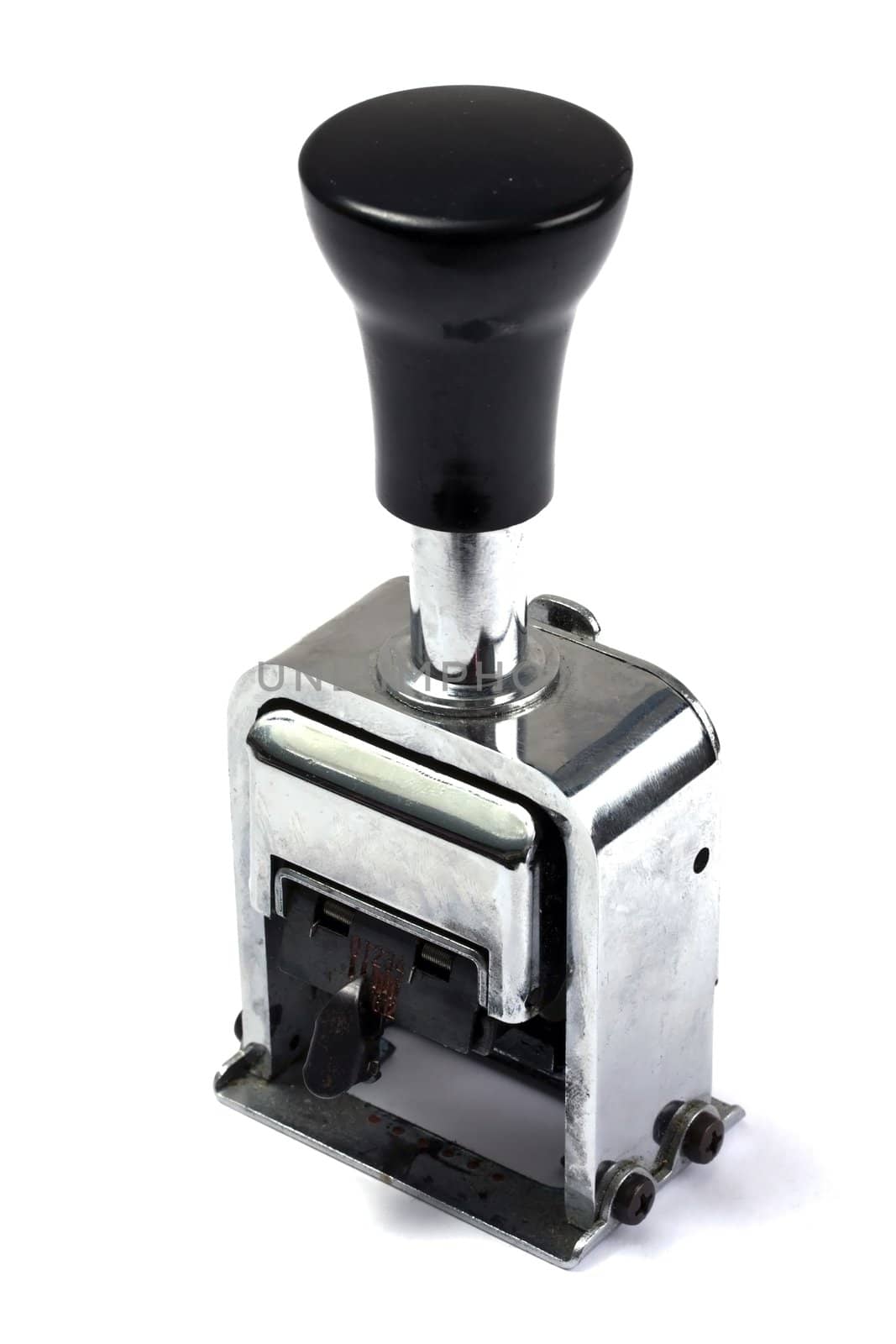 Rubber stamp isolated on white