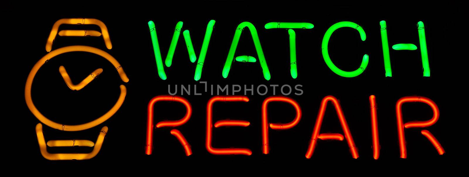 Watch Repair Neon Sign