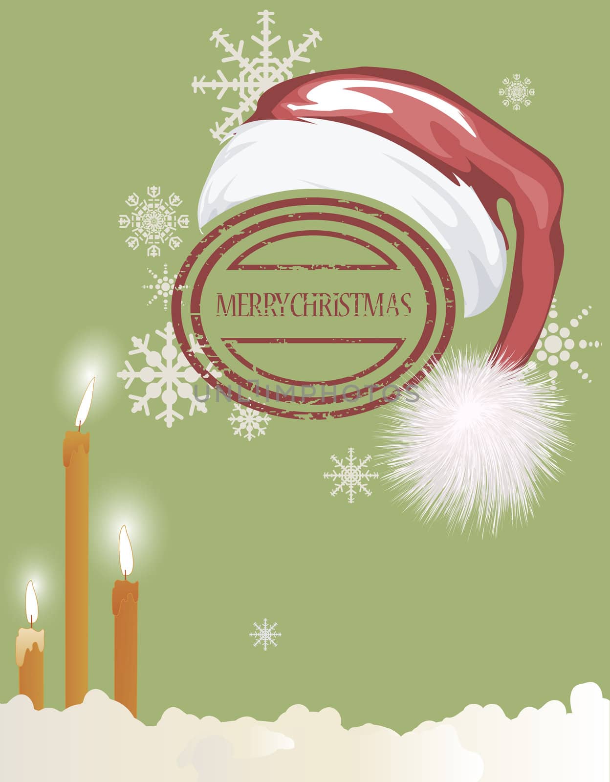 Happy Christmas card with room for text
